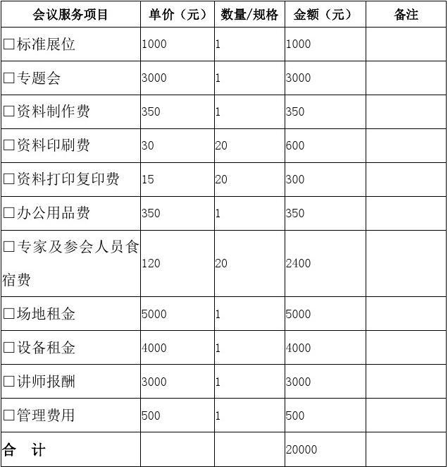 會議服務(wù)費明細(xì)表解讀與實操指南